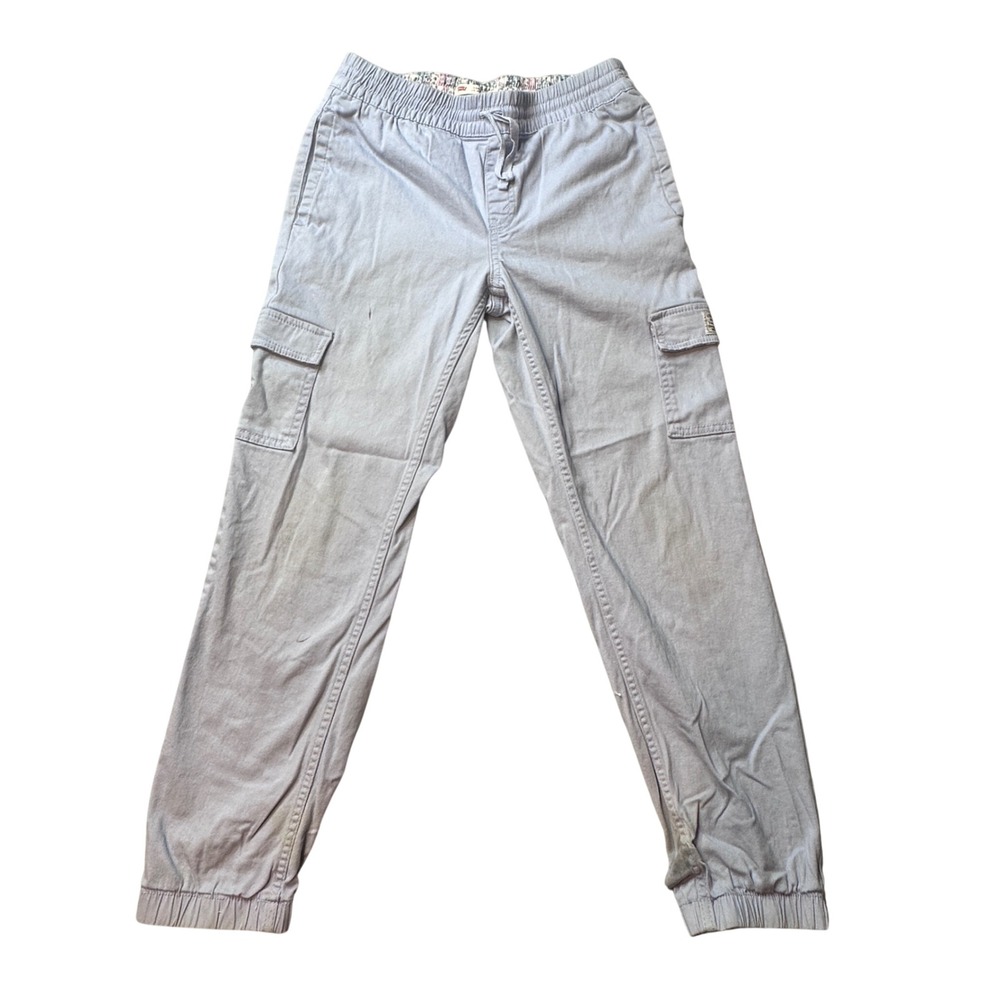 Levi's Cargo Jogger‎ Girls 14 Purple Cargogger Elastic Waist Floral Trim Snag